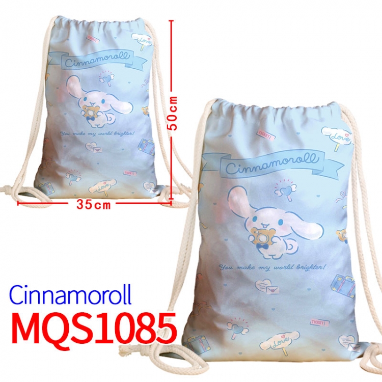 Cinnamoroll Canvas drawstring pocket backpack 50x35cm MQS-1085