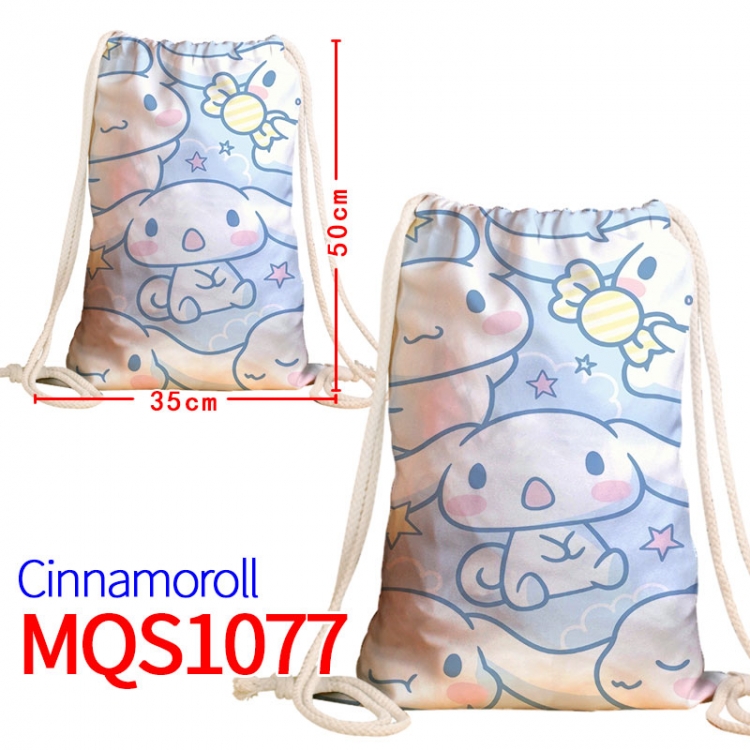 Cinnamoroll Canvas drawstring pocket backpack 50x35cm MQS-1077