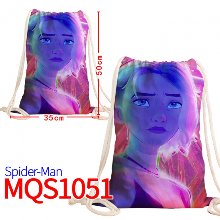 Spiderman Canvas drawstring pocket backpack 50x35cm MQS-1051