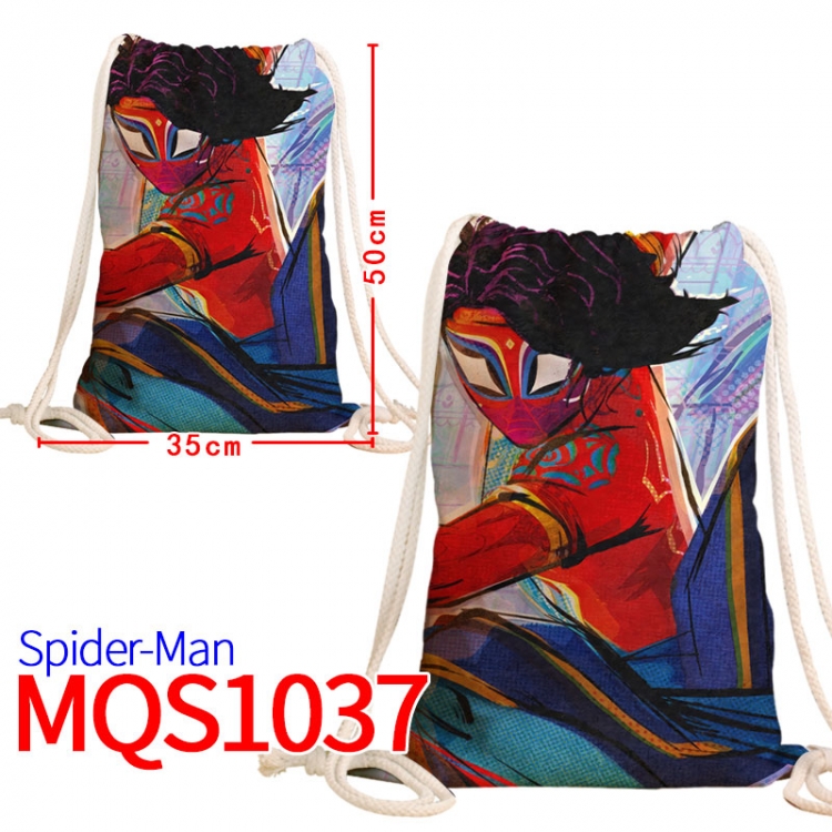 Spiderman Canvas drawstring pocket backpack 50x35cm MQS-1037
