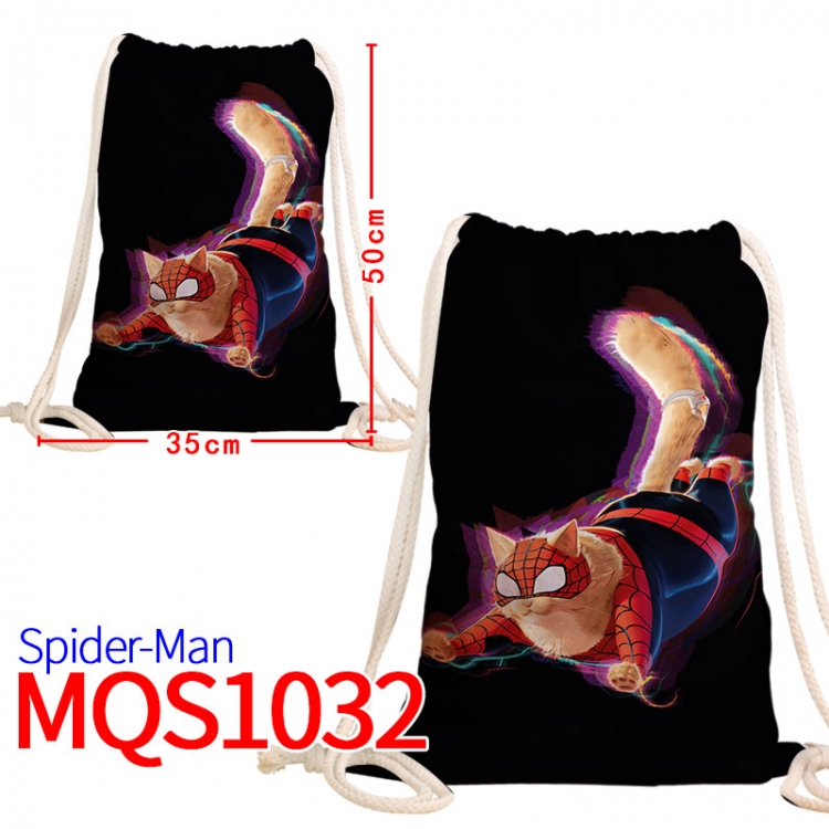 Spiderman Canvas drawstring pocket backpack 50x35cm MQS-1032