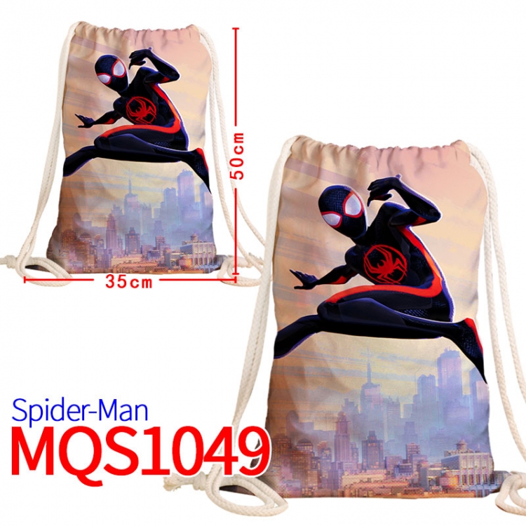 Spiderman Canvas drawstring pocket backpack 50x35cm MQS-1049