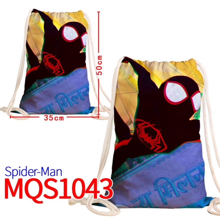 Spiderman Canvas drawstring pocket backpack 50x35cm MQS-1043