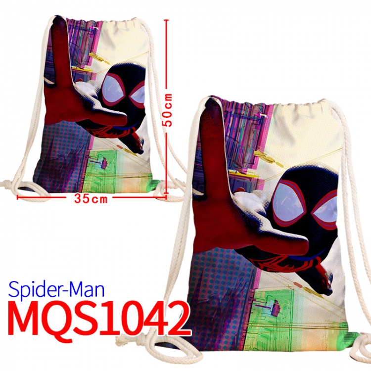 Spiderman Canvas drawstring pocket backpack 50x35cm MQS-1042