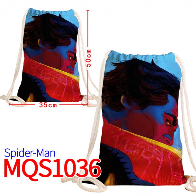 Spiderman Canvas drawstring pocket backpack 50x35cm  MQS-1036