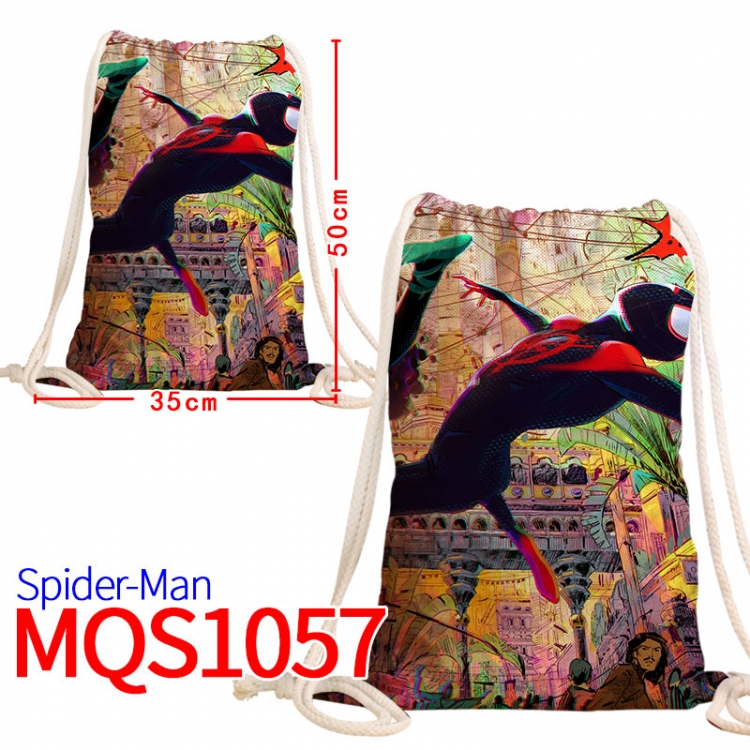 Spiderman Canvas drawstring pocket backpack 50x35cm  MQS-1057
