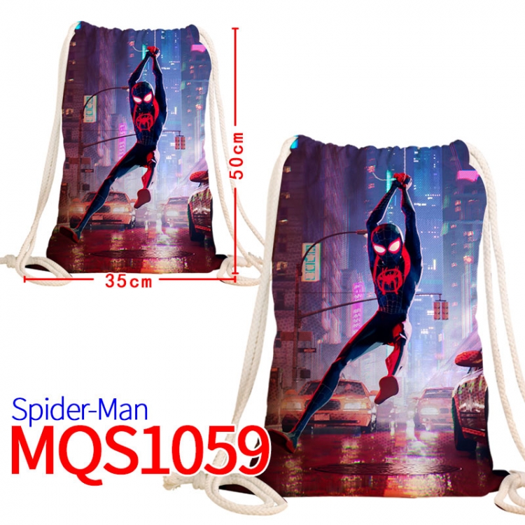 Spiderman Canvas drawstring pocket backpack 50x35cm  MQS-1059