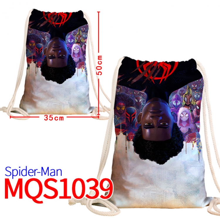 Spiderman Canvas drawstring pocket backpack 50x35cm  MQS-1039