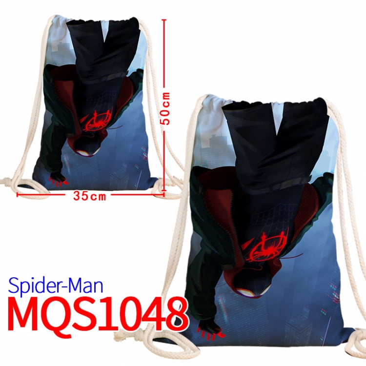 Spiderman Canvas drawstring pocket backpack 50x35cm MQS-1048