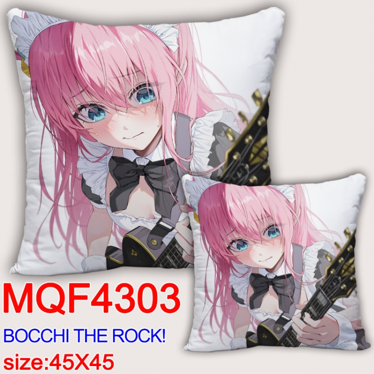 Bocchi the Rock Anime square full-color pillow cushion 45X45CM NO FILLING MQF-4303