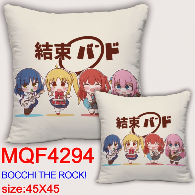 Bocchi the Rock Anime square full-color pillow cushion 45X45CM NO FILLING MQF-4294