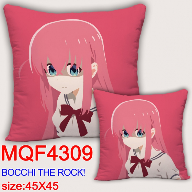 Bocchi the Rock Anime square full-color pillow cushion 45X45CM NO FILLING MQF-4309