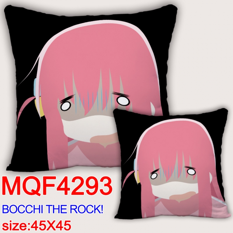 Bocchi the Rock Anime square full-color pillow cushion 45X45CM NO FILLING MQF-4293