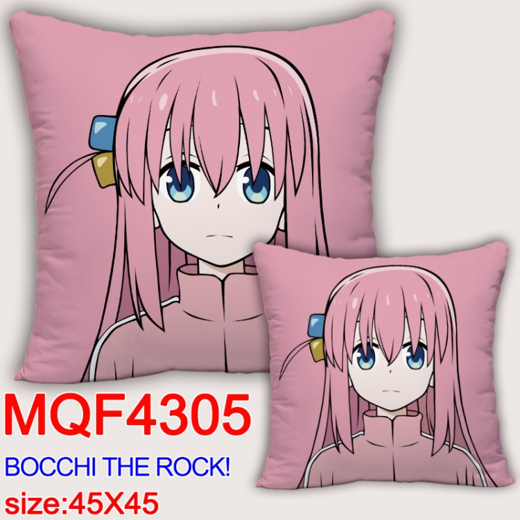 Bocchi the Rock Anime square full-color pillow cushion 45X45CM NO FILLING MQF-4305