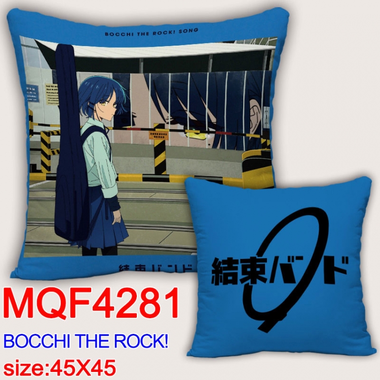 Bocchi the Rock Anime square full-color pillow cushion 45X45CM NO FILLING MQF-4281