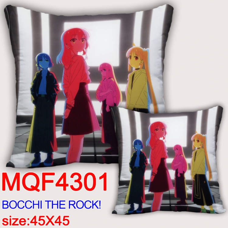 Bocchi the Rock Anime square full-color pillow cushion 45X45CM NO FILLING MQF-4301