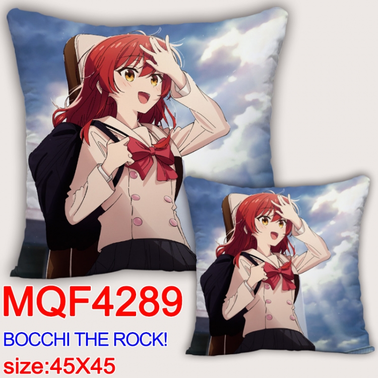 Bocchi the Rock Anime square full-color pillow cushion 45X45CM NO FILLING MQF-4289