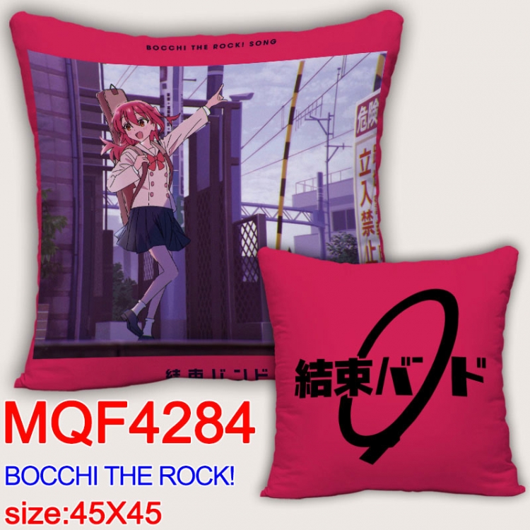 Bocchi the Rock Anime square full-color pillow cushion 45X45CM NO FILLING MQF-4284