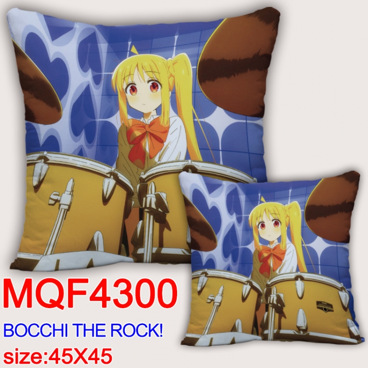 Bocchi the Rock Anime square full-color pillow cushion 45X45CM NO FILLING  MQF-4300