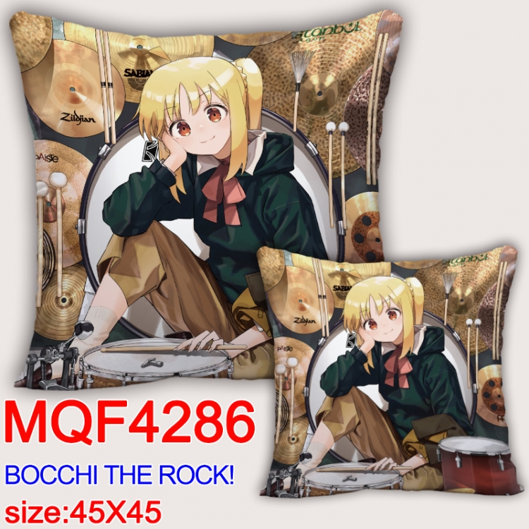 Bocchi the Rock Anime square full-color pillow cushion 45X45CM NO FILLING  MQF-4286