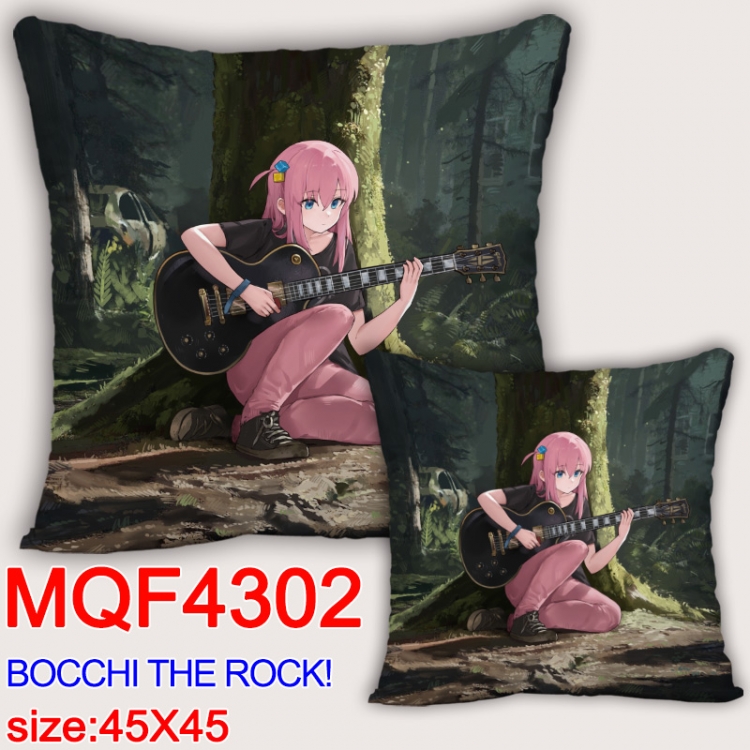 Bocchi the Rock Anime square full-color pillow cushion 45X45CM NO FILLING MQF-4302