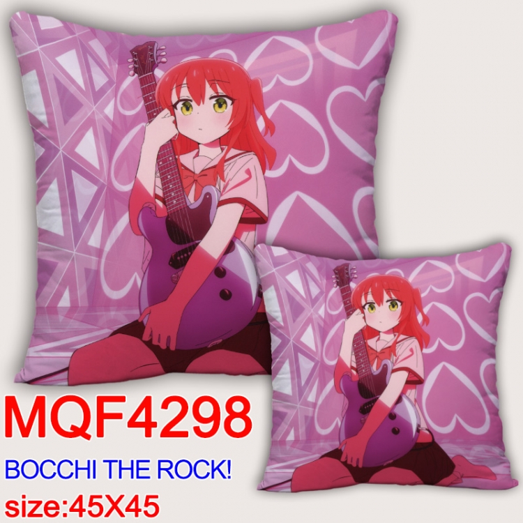 Bocchi the Rock Anime square full-color pillow cushion 45X45CM NO FILLING MQF-4298
