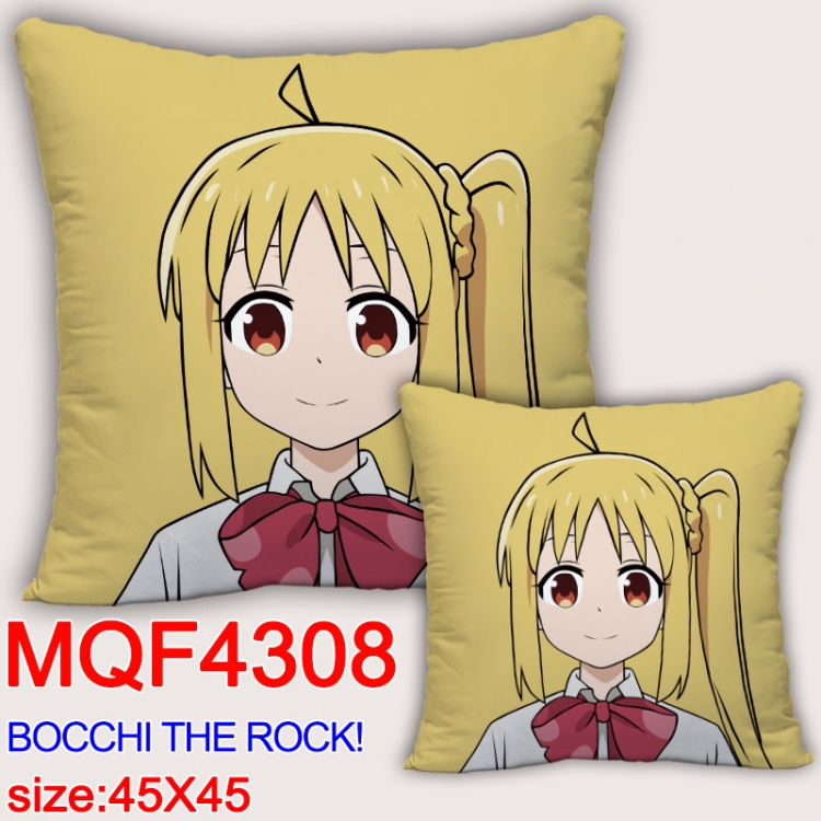 Bocchi the Rock Anime square full-color pillow cushion 45X45CM NO FILLING MQF-4308