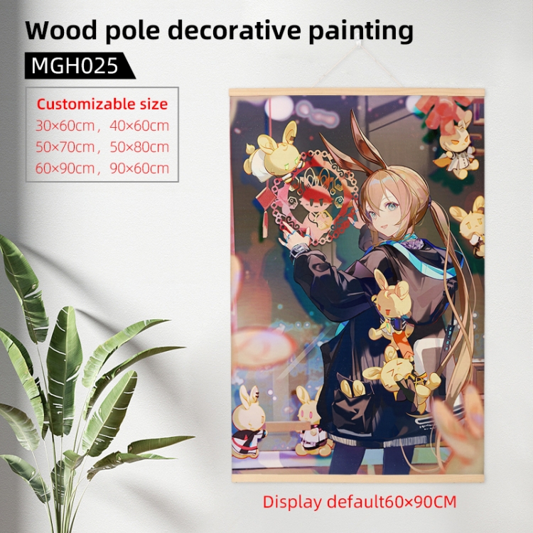Arknights Anime wooden pole decorative painting 40X60cm MGH025