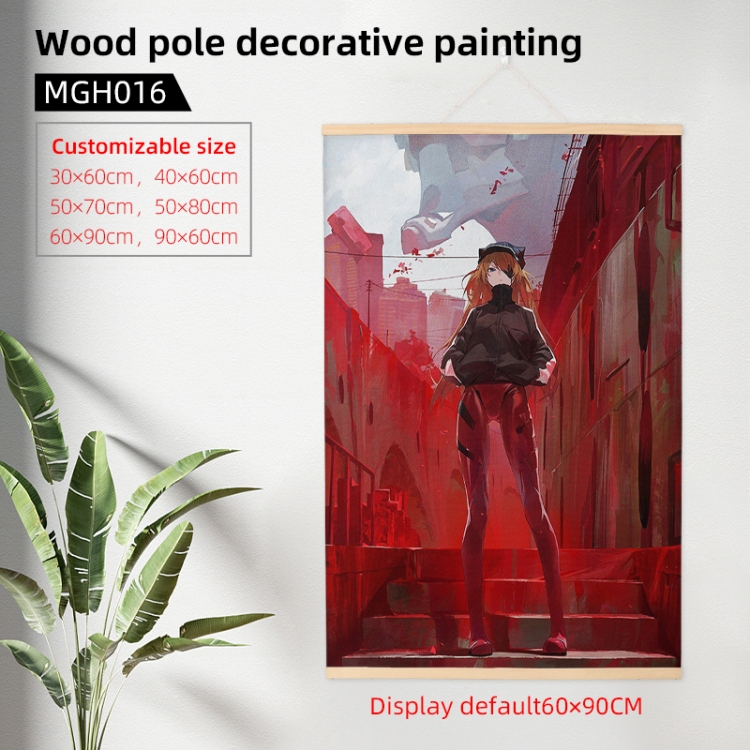 EVA Anime wooden pole decorative painting 40X60cm MGH016