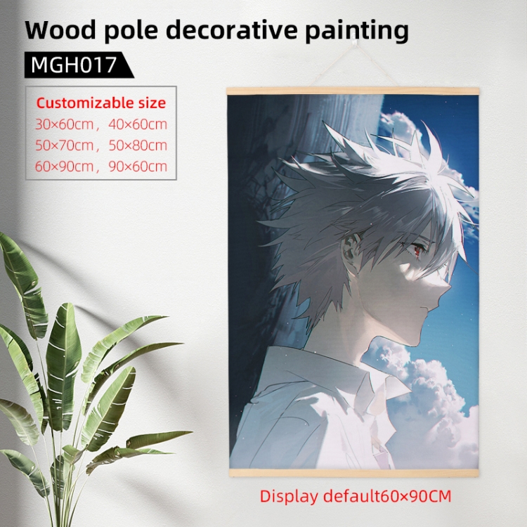 EVA Anime wooden pole decorative painting 40X60cm MGH017