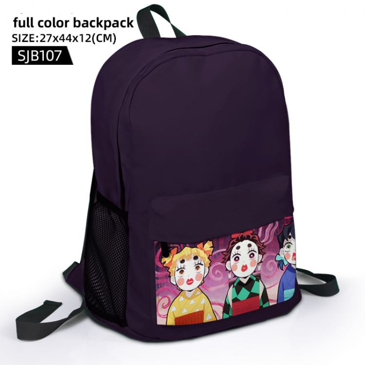 Demon Slayer Kimets Anime Full Color Backpack 27x44x12cm supports customization of individual graphics SJB107