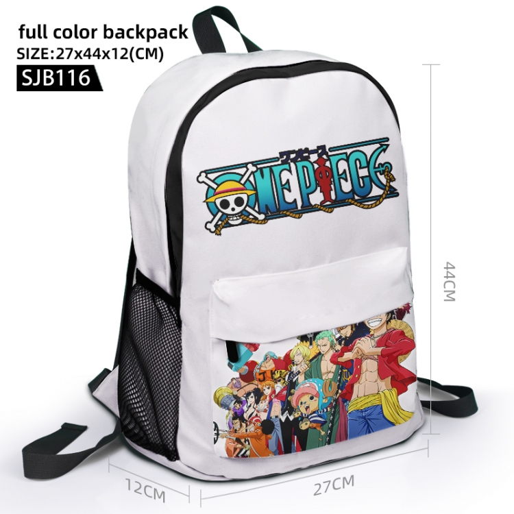 One Piece Anime Full Color Backpack 27x44x12cm supports customization of individual graphics SJB116