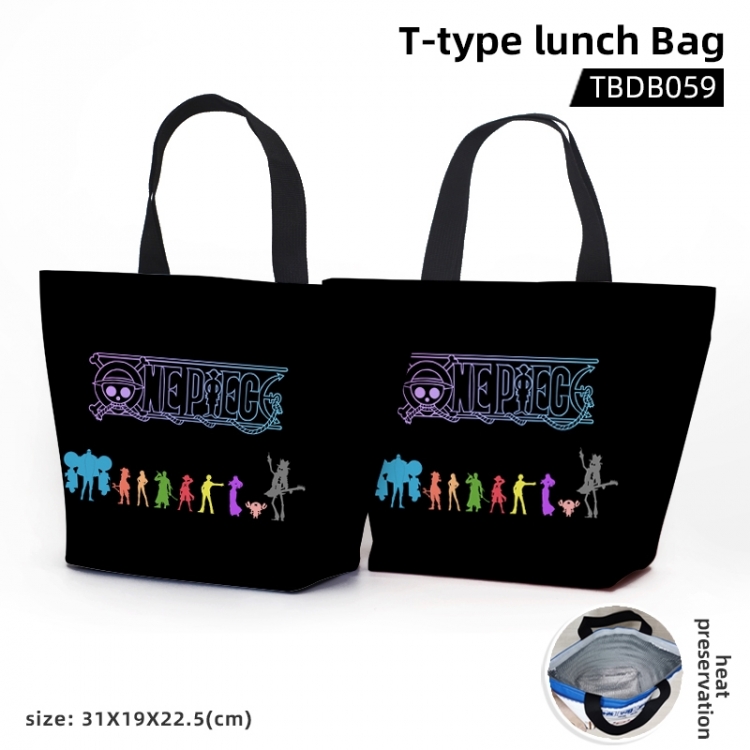 One Piece Anime T-shaped bento bag waterproof bento bag 31X19X22.5CM TBDB059