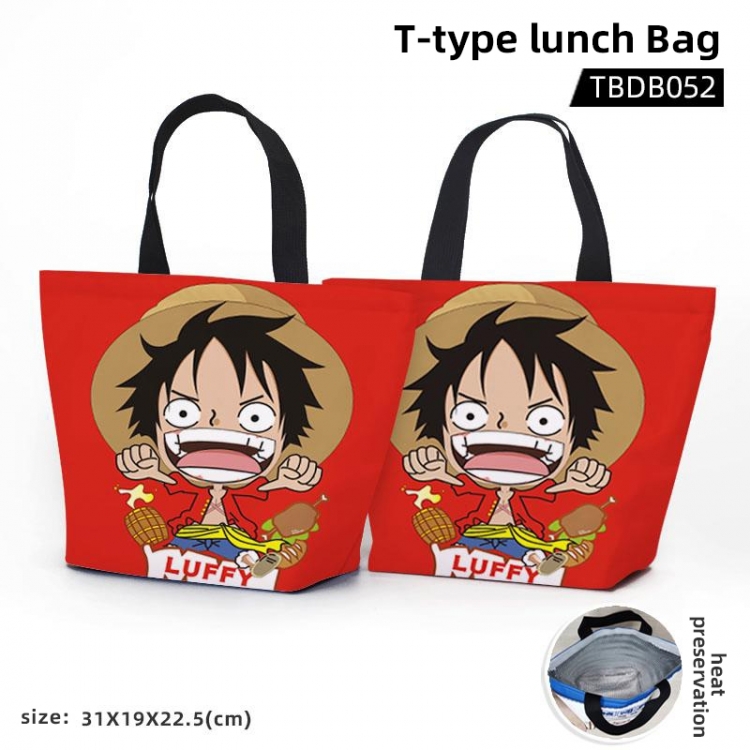 One Piece Anime T-shaped bento bag waterproof bento bag 31X19X22.5CM TBDB052