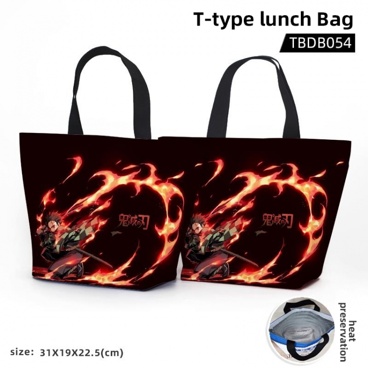 Demon Slayer Kimets Anime T-shaped bento bag waterproof bento bag 31X19X22.5CM