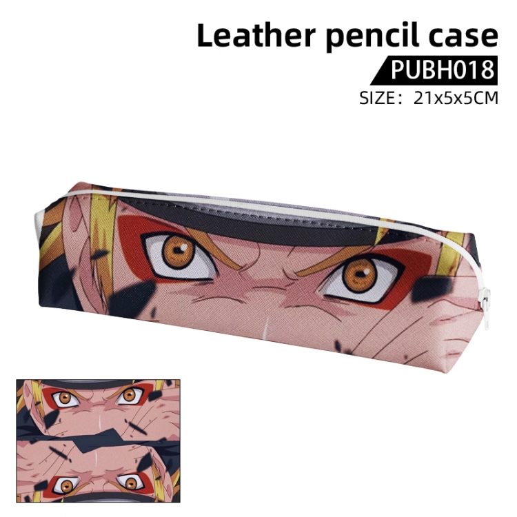 Naruto Anime leather pencil case 21X5X5CM PUBH018