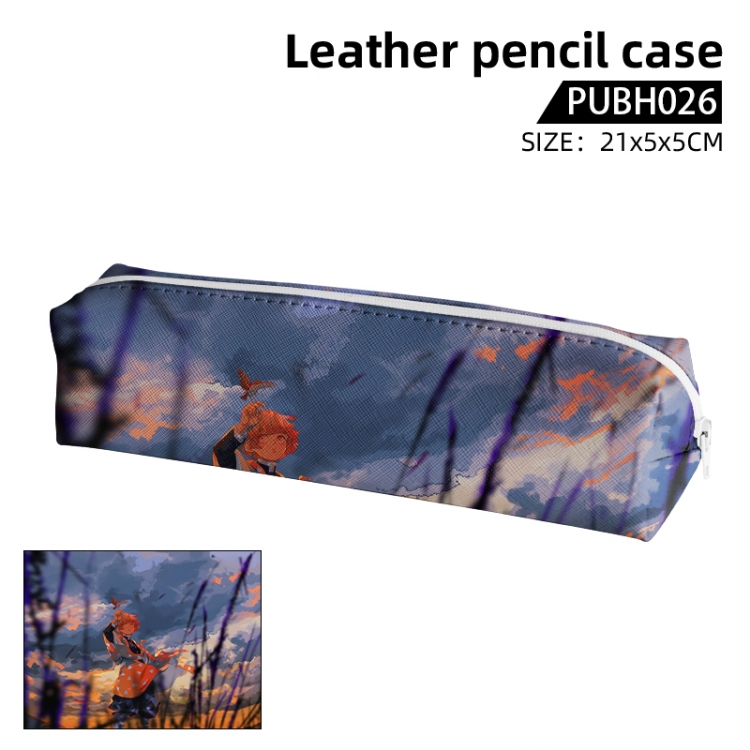 Demon Slayer Kimets Anime leather pencil case 21X5X5CM PUBH026