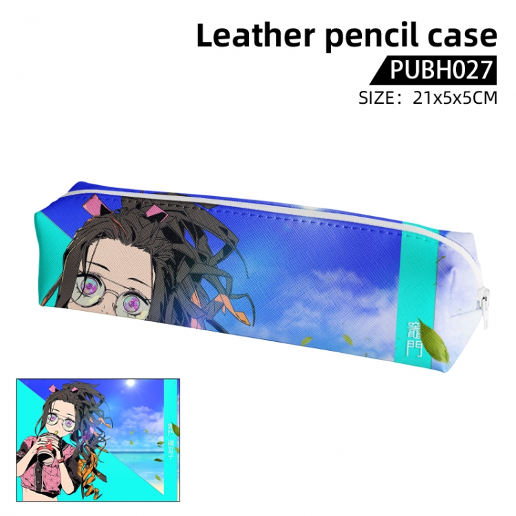 Demon Slayer Kimets Anime leather pencil case 21X5X5CM PUBH027