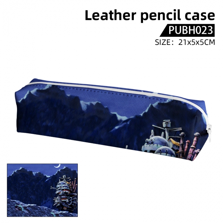 Howls Moving Castle Anime leather pencil case 21X5X5CM PUBH023