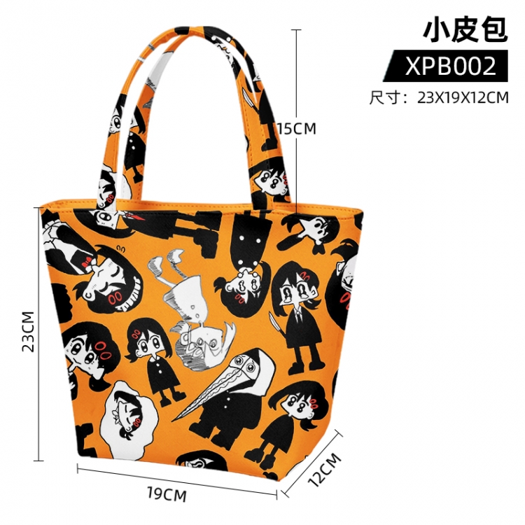 Chainsaw man Anime one shoulder small leather bag 23X19X12cm supports customization with individual designs XPB002