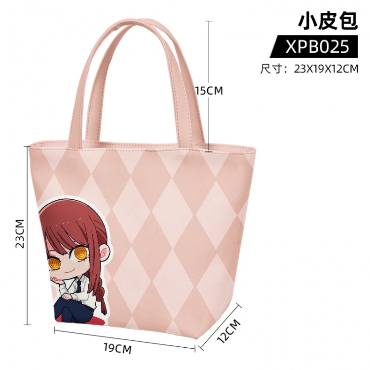 Chainsaw man Anime one shoulder small leather bag 23X19X12cm supports customization with individual designs XPB025