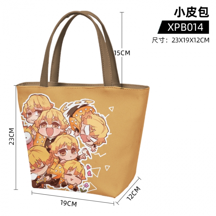 Demon Slayer Kimets Anime one shoulder small leather bag 23X19X12cm supports customization with individual designs XPB01