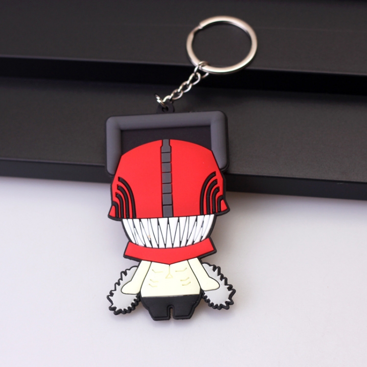 Chainsaw man Anime peripheral double-sided soft rubber keychain PVC pendant 6-8cm price for 5 pcs