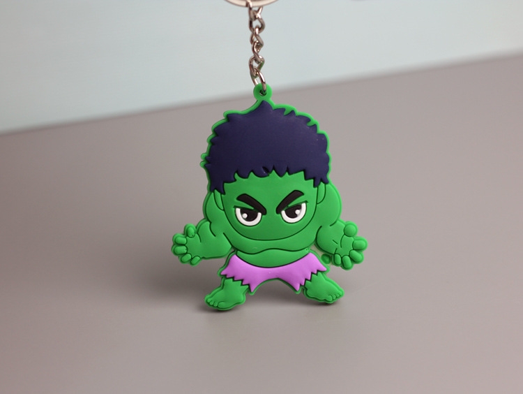 The avengers allianc Anime peripheral double-sided soft rubber keychain PVC pendant 6-8cm price for 5 pcs