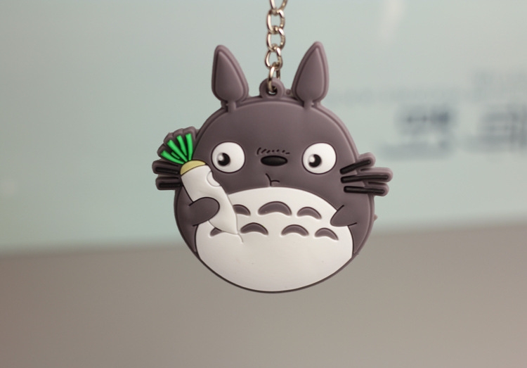 TOTORO Anime peripheral double-sided soft rubber keychain PVC pendant 6-8cm price for 5 pcs