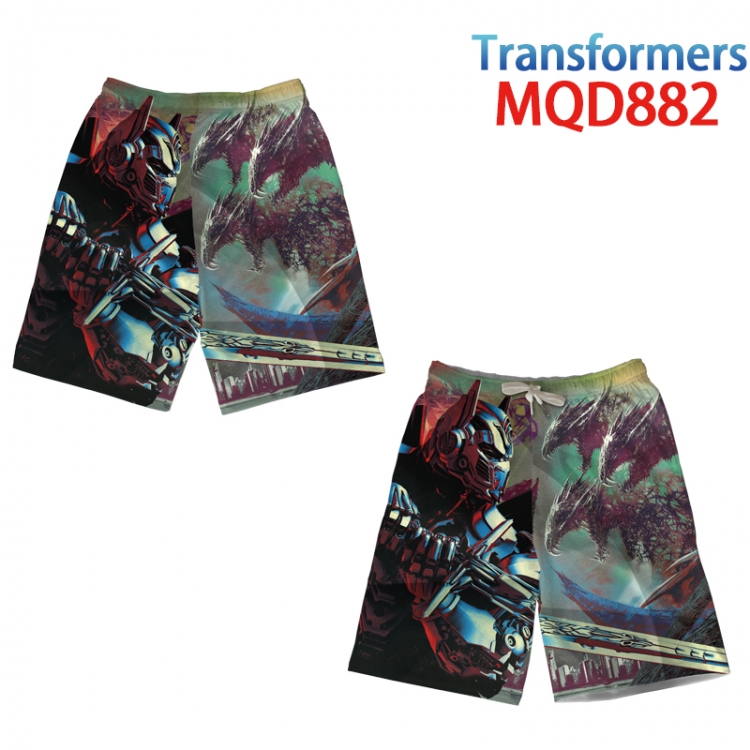 Transformers Anime Print Summer Swimwear Beach Pants from M to 3XL MQD 882