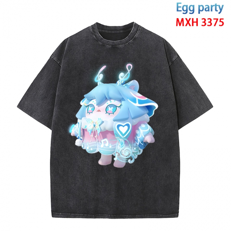 Egg Party Anime peripheral pure cotton washed and worn T-shirt from S to 4XL  MXH-3375