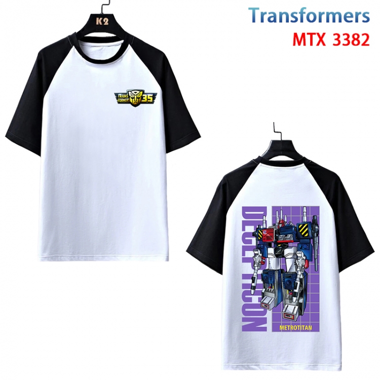 Transformers Anime raglan sleeve cotton T-shirt from XS to 3XL V