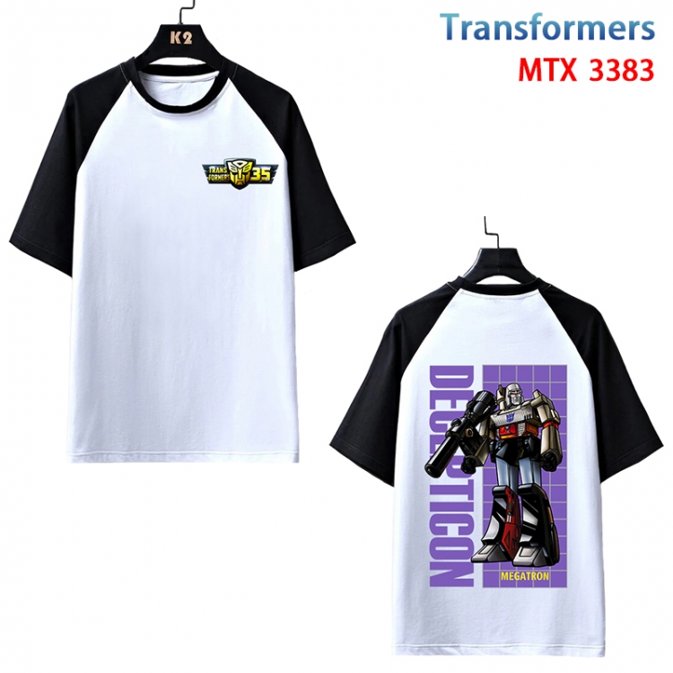 Transformers Anime raglan sleeve cotton T-shirt from XS to 3XL MTX-3383-3