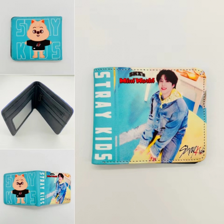 Stray Kids Full color  Two fold short card case wallet 11X9.5CM